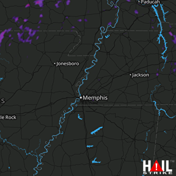 Hail Map Parsons, TN 08-21-2019
