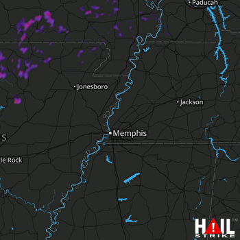 Hail Map Dexter, MO 08-21-2019