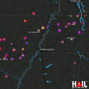 Hail Map Heber Springs, AR 09-02-2020