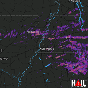 Hail Map Jackson, TN 03-27-2017