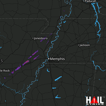 Hail Map Wynne, AR 05-18-2017