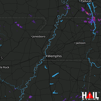 Hail Map Murray, KY 07-01-2017