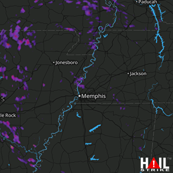 Hail Map North Little Rock, AR 07-08-2017