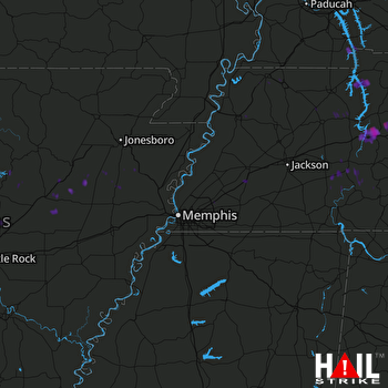 Hail Map MEMPHIS 07-28-2017