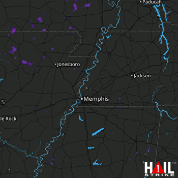 Hail Map Cave City, AR 08-20-2017