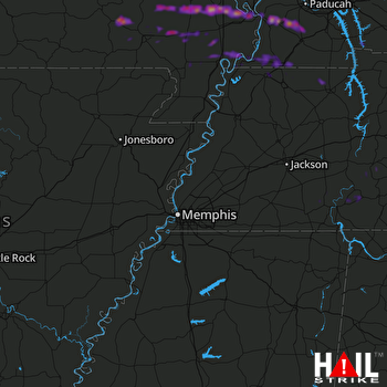 Hail Map Benton, MO 03-17-2018