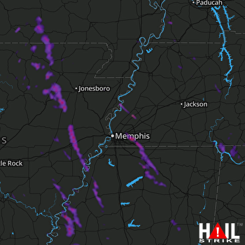Hail Map Collierville, TN 06-03-2018