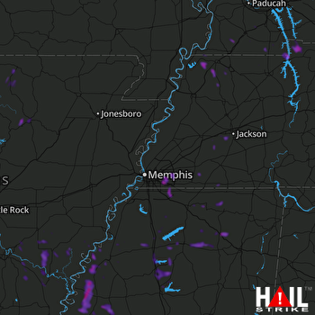 Hail Map Germantown, TN 07-20-2018