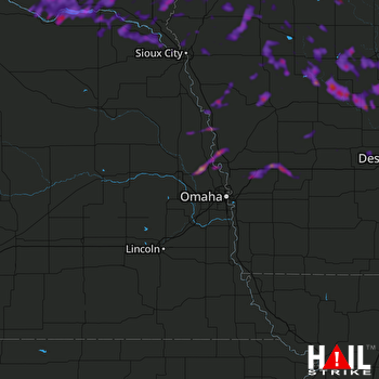 Hail Map Blair, NE 09-19-2018