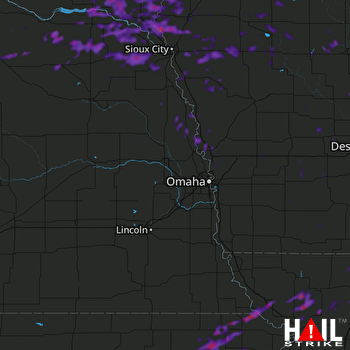 Hail Map Yankton, SD 08-18-2019