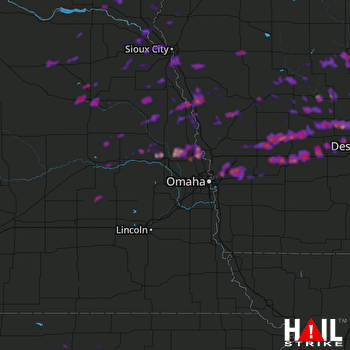 Hail Map Norfolk, NE 09-14-2019