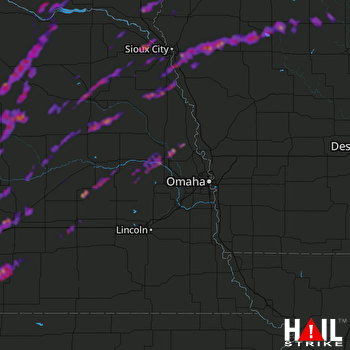 Hail Map Grand Island, NE 10-01-2019