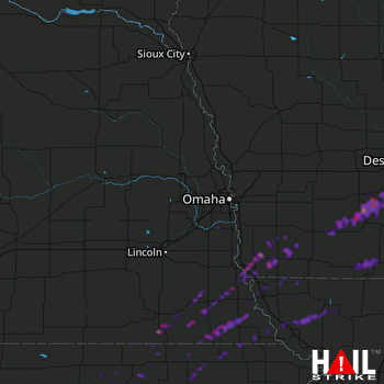 Hail Map Des Moines, IA 10-01-2019