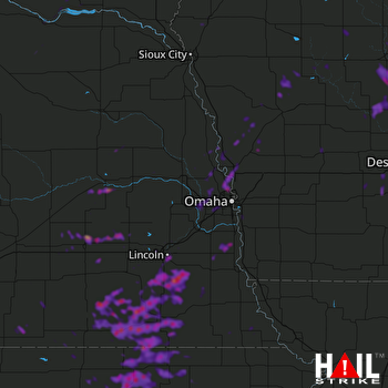 Hail Map Lincoln, NE 06-18-2020