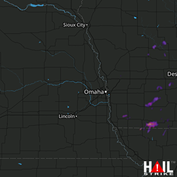 Hail Map Bedford, IA 06-22-2020