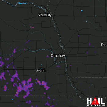 Hail Map Hastings, NE 06-28-2020