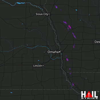 Hail Map Avoca, IA 06-16-2021