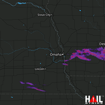 Hail Map Plattsmouth, NE 06-19-2021