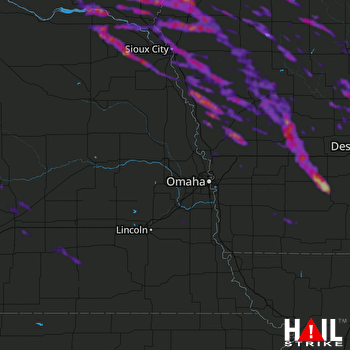 Hail Map Sioux City, IA 07-09-2021