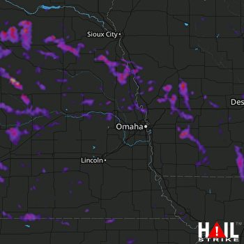 Hail Map Harlan, IA 07-10-2021