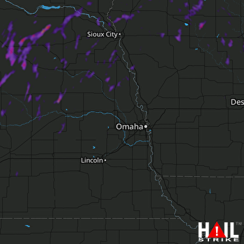 Hail Map Spencer, IA 07-14-2021