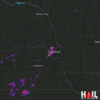 Hail Map Bennington, NE 08-28-2021