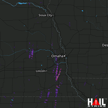 Hail Map Columbus, NE 10-13-2021