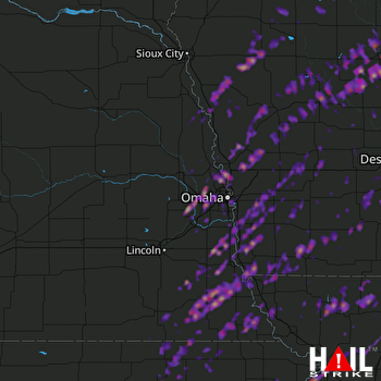 Hail Map Council Bluffs, IA 03-06-2017