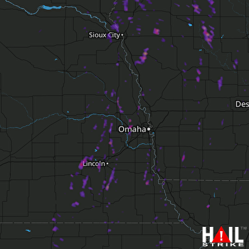Hail Map Orange City, IA 05-17-2017