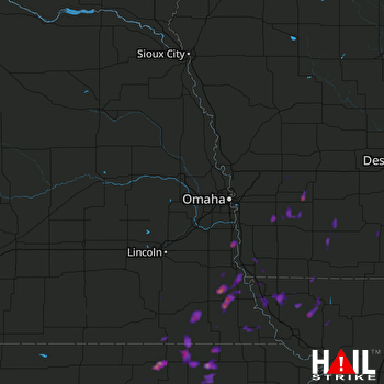 Hail Map Marysville, KS 05-27-2017