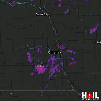 Hail Map Lincoln, NE 06-12-2017