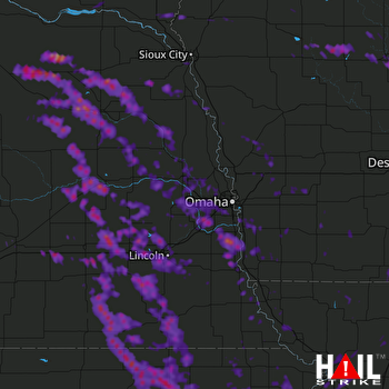 Hail Map Lincoln, NE 06-17-2017