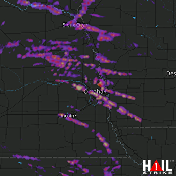 Hail Map Omaha, NE 06-30-2017