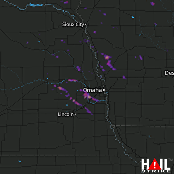 Hail Map Gretna, NE 06-30-2017