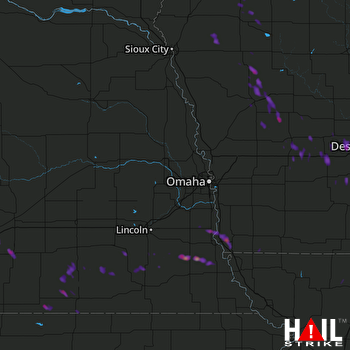 Hail Map Hastings, NE 07-04-2017