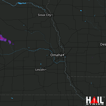 Hail Map Ord, NE 07-22-2017