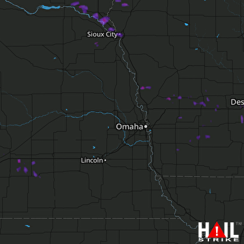 Hail Map North Sioux City, SD 07-22-2017