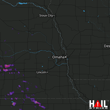 Hail Map Grand Island, NE 08-05-2017
