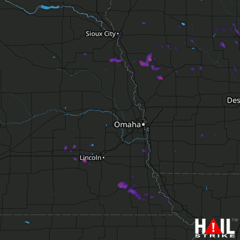 Hail Map Milford, NE 08-14-2017
