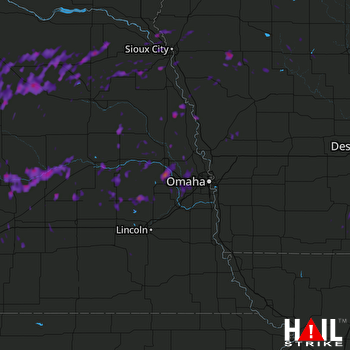 Hail Map Columbus, NE 08-15-2017