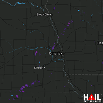 Hail Map Concordia, KS 08-16-2017