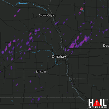 Hail Map Columbus, NE 09-16-2017