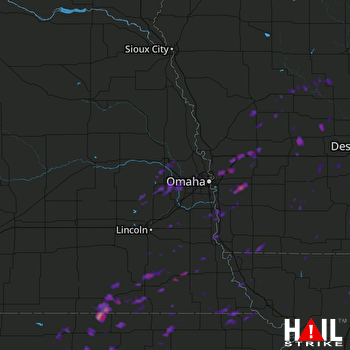 Hail Map Concordia, KS 09-17-2017