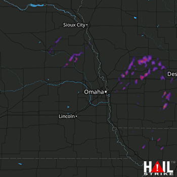 Hail Map Creston, IA 05-01-2018