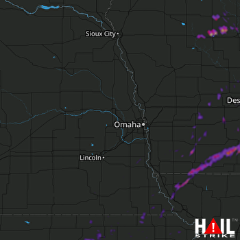 Hail Map Des Moines, IA 05-02-2018