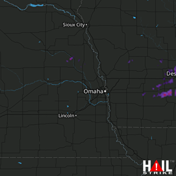 Hail Map Dallas Center, IA 05-13-2018