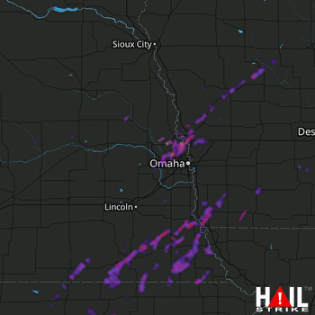 Hail Map Beatrice, NE 05-14-2018