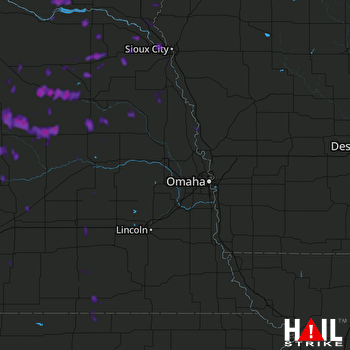 Hail Map North Sioux City, SD 06-09-2018