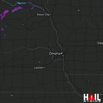 Hail Map Verdigre, NE 06-18-2018