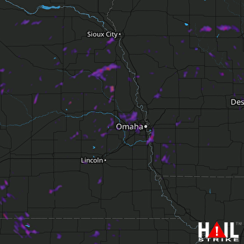Hail Map Omaha, NE 06-18-2018